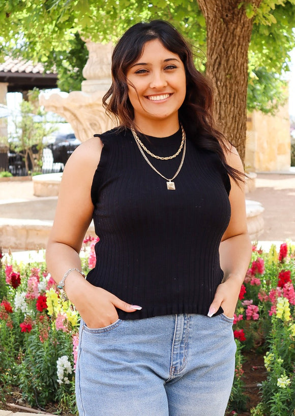 Rose Ribbed Top