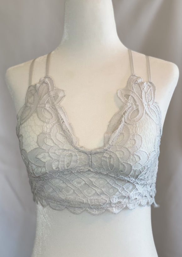 Buenos Amigos Bralette - Light Dove Gray